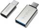 Adapter USB LogiLink USB-C - microUSB USB-C - USB Srebrny  (AU0040) 1