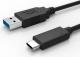 Kabel USB Logo USB-A - USB-C 1 m Czarny 1