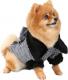 DoggyDolly Płaszczyk Chinori z kołnierzem, czarny,XXS 13-15cm/26-28cm 1