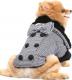 DoggyDolly Płaszczyk Chinori z kołnierzem, czarny,XXS 13-15cm/26-28cm 2