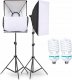 Lampa studyjna Retoo 2 LAMPY FOTOGRAFICZNE 1200W STATYW SOFTBOX 50X70cm 14