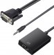 Adapter AV Retoo HDMI - D-Sub (VGA) + Jack 3.5mm czarny (E394) 2