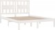 vidaXL vidaXL Rama łóżka, biała, lite drewno sosnowe, 150x200 cm, King Size 4