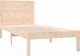 vidaXL vidaXL Rama łóżka, lite drewno, 75x190 cm, pojedyncza 4