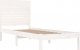 vidaXL vidaXL Rama łóżka, biała, lite drewno, 75x190 cm, pojedyncza 4