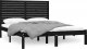 vidaXL vidaXL Rama łóżka, czarna, lite drewno, 150x200 cm, King Size 2