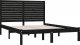 vidaXL vidaXL Rama łóżka, czarna, lite drewno, 150x200 cm, King Size 4