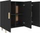 vidaXL Szafka, czarna, 90x34x80 cm, materiał drewnopochodny 4