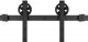 Springos System do drzwi przesuwnych 183 cm barn door, prowadnica z okuciami do 100 kg czarny UNIWERSALNY 12