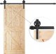 Springos System do drzwi przesuwnych 183 cm barn door, prowadnica z okuciami do 100 kg czarny UNIWERSALNY 16