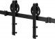 Springos System do drzwi przesuwnych 183 cm barn door, prowadnica z okuciami do 100 kg czarny UNIWERSALNY 1
