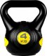 Kettlebell Movit MOVIT Hantle Kettlebell - 4 kg, czarno / żółty 1