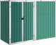vidaXL vidaXL Szopa ogrodowa, zielona, 225x89x161 cm, stal galwanizowana 1