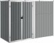 vidaXL vidaXL Szopa ogrodowa, szara, 225x89x161 cm, stal galwanizowana 1