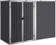 vidaXL vidaXL Szopa ogrodowa, antracytowa, 225x89x161 cm, stal galwanizowana 1