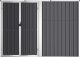 vidaXL vidaXL Szopa ogrodowa, antracytowa, 225x89x161 cm, stal galwanizowana 2