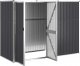 vidaXL vidaXL Szopa ogrodowa, antracytowa, 225x89x161 cm, stal galwanizowana 3