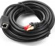 Spacetronik Kabel LAN przedłużacz CAT7 czarny 2m 10Gbps/s internetowe złącze RJ45 4