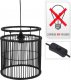 Lampa wisząca H&S Decoration Lampa sufitowa Bambusowa LOFT czarna ażurowy klosz 1