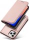 Hurtel Magnet Card Case etui do iPhone 12 Pro Max pokrowiec portfel na karty kartę podstawka różowy 2