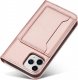 Hurtel Magnet Card Case etui do iPhone 12 Pro Max pokrowiec portfel na karty kartę podstawka różowy 5