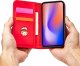 Hurtel Magnet Card Case etui do iPhone 12 Pro Max pokrowiec portfel na karty kartę podstawka czerwony 13