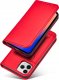 Hurtel Magnet Card Case etui do iPhone 12 Pro Max pokrowiec portfel na karty kartę podstawka czerwony 4