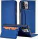 Hurtel Magnet Card Case etui do iPhone 13 pokrowiec portfel na karty kartę podstawka niebieski 2