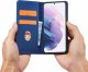 Hurtel Magnet Card Case etui do Samsung Galaxy S22+ (S22 Plus) pokrowiec portfel na karty kartę podstawka niebieski 10