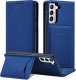 Hurtel Magnet Card Case etui do Samsung Galaxy S22+ (S22 Plus) pokrowiec portfel na karty kartę podstawka niebieski 1