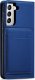 Hurtel Magnet Card Case etui do Samsung Galaxy S22+ (S22 Plus) pokrowiec portfel na karty kartę podstawka niebieski 6