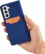 Hurtel Magnet Card Case etui do Samsung Galaxy S22+ (S22 Plus) pokrowiec portfel na karty kartę podstawka niebieski 9