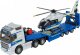Majorette Volvo Police Transporter FH-16 Truck with Trailer and Airbus Helicopter Toy Vehicle (blue/silver) 1
