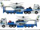 Majorette Volvo Police Transporter FH-16 Truck with Trailer and Airbus Helicopter Toy Vehicle (blue/silver) 3