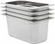 vidaXL Pojemniki gastronomiczne 4 szt. GN 1/3, 150 mm, stal nierdzewna 1