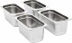 vidaXL Pojemniki gastronomiczne 4 szt. GN 1/3, 150 mm, stal nierdzewna 1