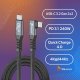 Kabel USB Reagle USB-C - USB-C 3 m Czarno-szary 4
