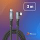 Kabel USB Reagle USB-C - USB-C 3 m Czarno-szary 10