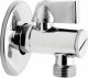 Ferro Zawór kulowy kątowy 1/2" x 3/4"  z rozetą i filtrem, uchwyt aluminiowy 1