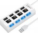 HUB USB Aptel AKTYWNY HUB USB 2.0 z Włącznikami 4 Porty biały AK228C 1