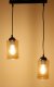 Lampa wisząca Candellux Lampa wisząca listwa czarno/brązowa 2xE27 Bistro 32-00538 6