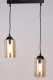 Lampa wisząca Candellux Lampa wisząca listwa czarno/brązowa 2xE27 Bistro 32-00538 8