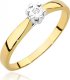 Best Diamonds złoty pierścionek z brylantem 0.01ct 17 1