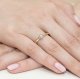 Best Diamonds złoty pierścionek z brylantem 0.04ct 20 4