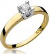 Best Diamonds złoty pierścionek z brylantem 0.30ct 21 1