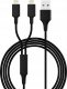 Kabel USB USB-A - 2x Lightning 1.2 m Czarny (SMRTER_HYDRA_DUO_L_BK) 1