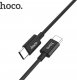 Kabel USB Hoco USB-C - USB-C 1 m Czarny (6957531072881) 6