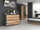 Topeshop KOMODA MALWA 8 SZUFLAD M8 140 - ANTRACYT / DĄB ARTISAN 4