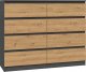 Topeshop KOMODA MALWA M8 120 - ANTRACYT / DĄB ARTISAN 1
