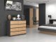Topeshop KOMODA MALWA M8 120 - ANTRACYT / DĄB ARTISAN 1